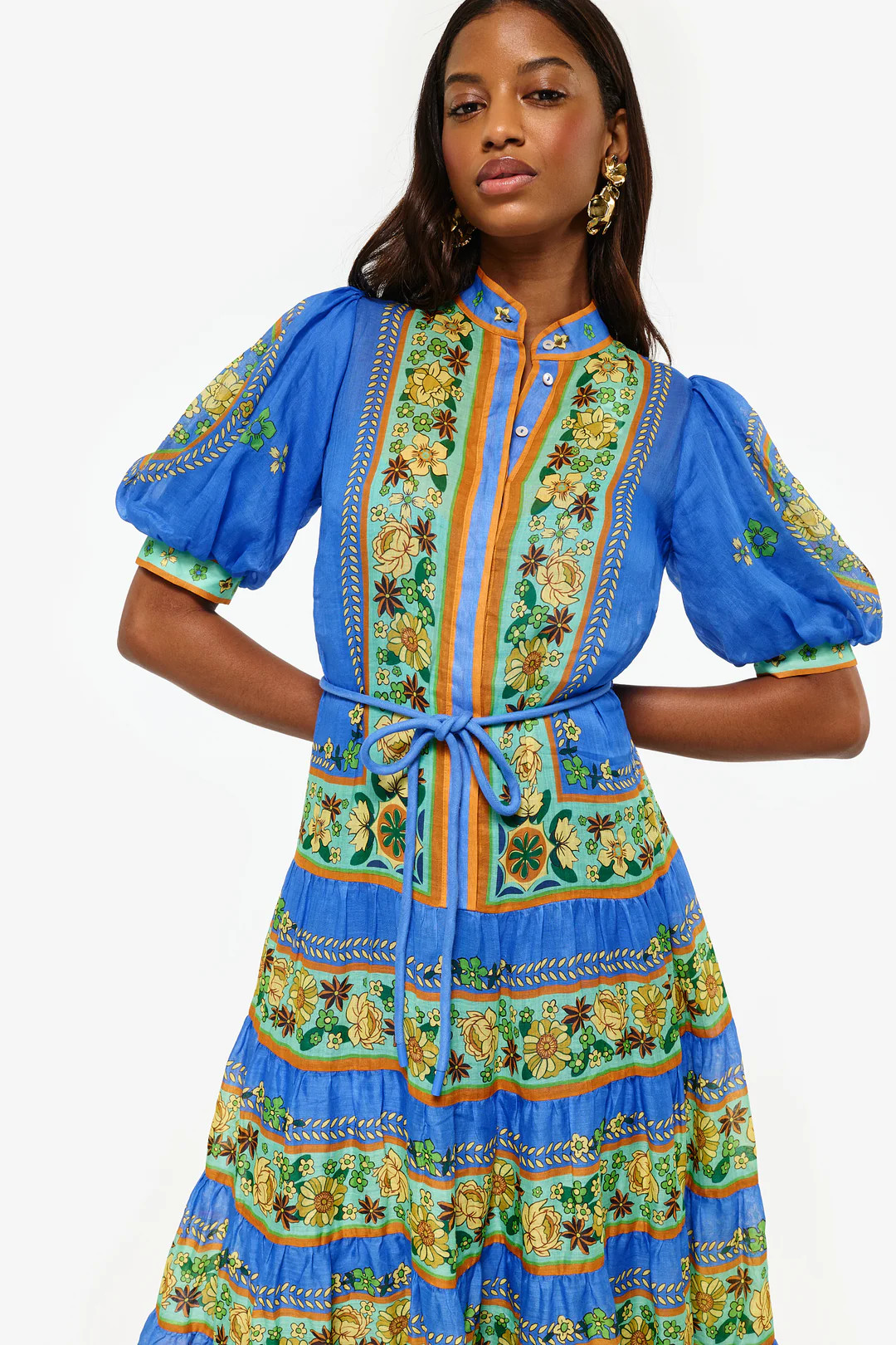 Linda Tiered Midi Dress | COUPER