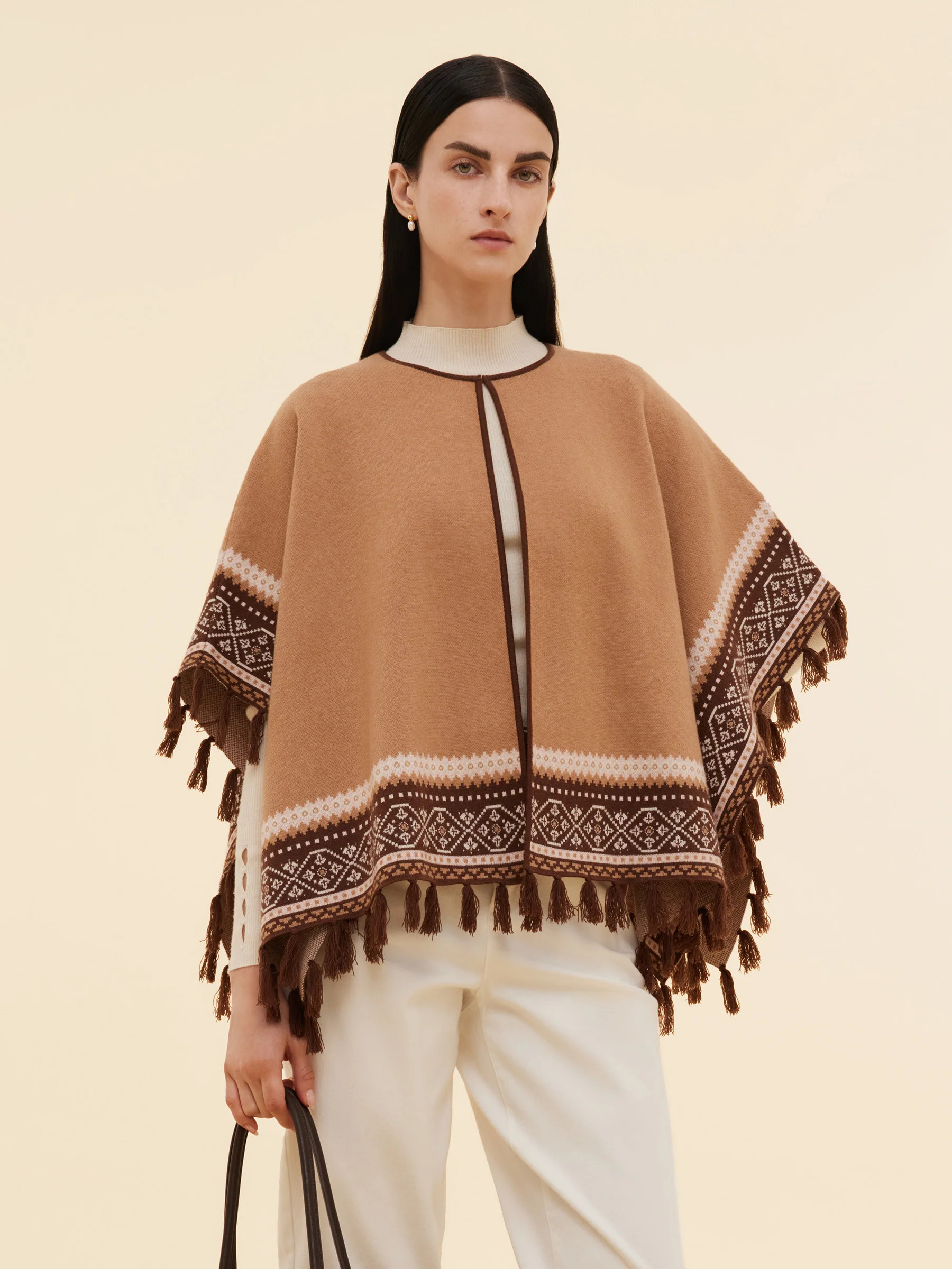 Loose Fringe Women Poncho Sweater | GOELIA