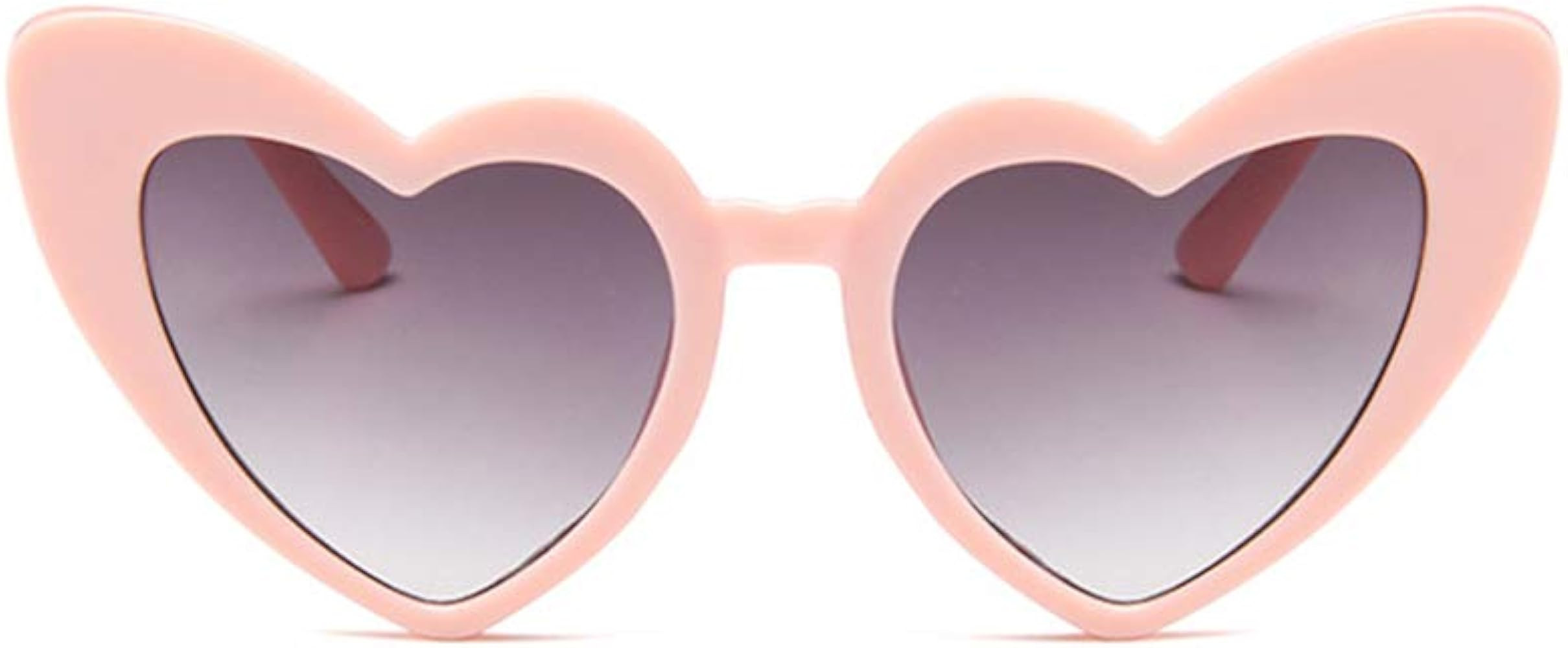 JUSLINK Heart Shaped Sunglasses for Women,Vintage Cat Eye Mod Style Retro Kurt Cobain Glasses | Amazon (US)