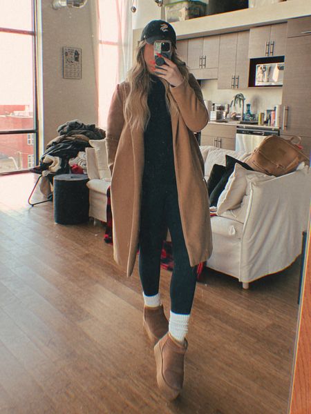hoodie - aritzia 
leggings - girlfriend 
socks and boots - amazon
hat - nhl shop
coat - zara

#LTKstyletip #LTKSeasonal #LTKSpringSale
