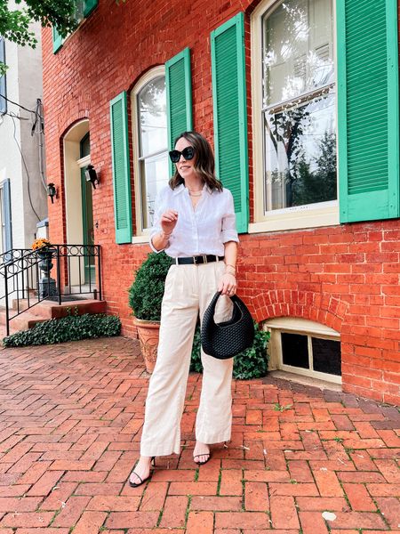 Styling linen pants for summer 

#LTKOver40 #LTKWorkwear #LTKStyleTip