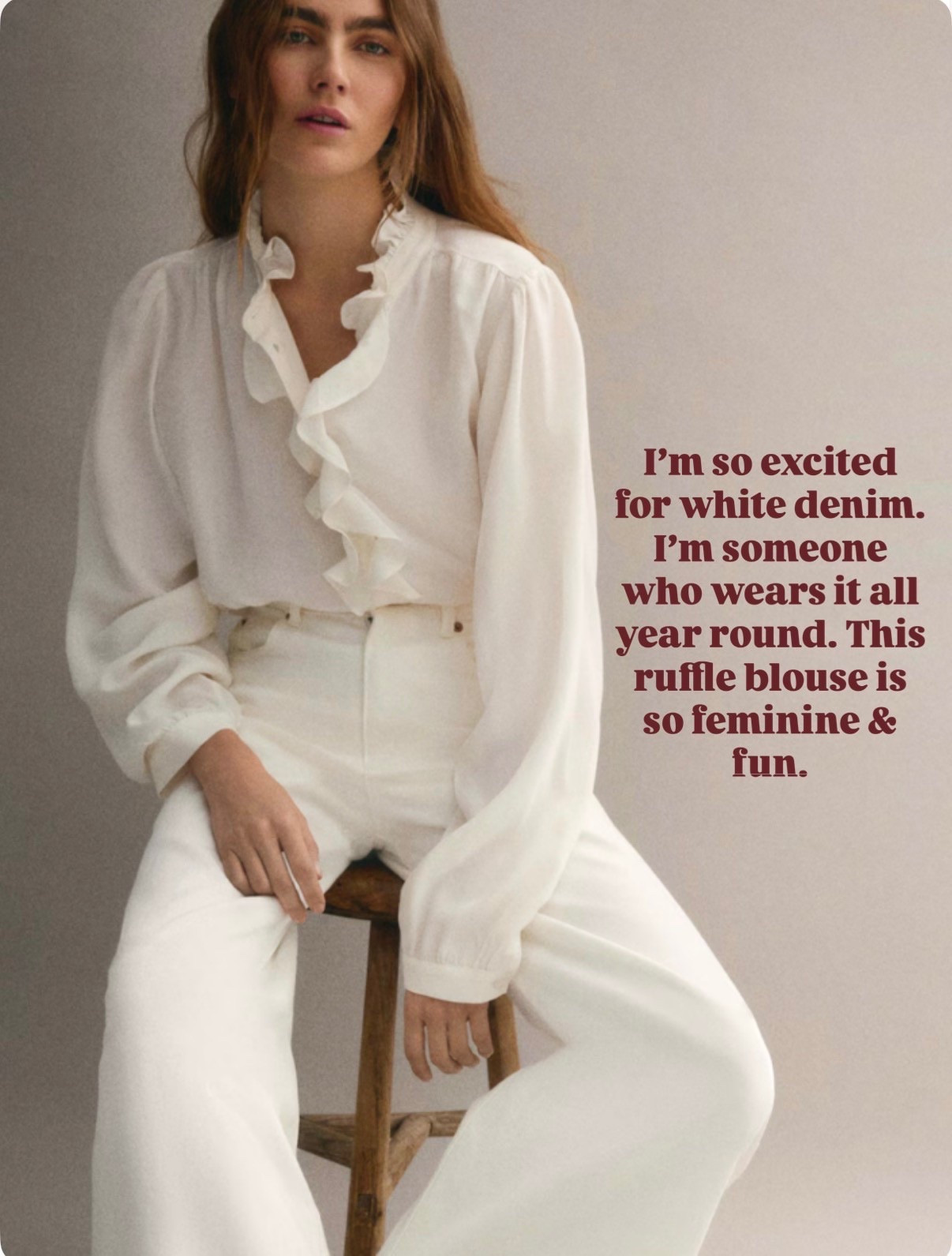 So many ways to style a pair of white denim! Such a great staple to have in your closet! I’m also obsessed with the ruffles on this blouse 😍

Loverly Grey, H&M, white denim, white jeans, white ruffle top, white ruffle shirt 

#LTKFindsUnder100 #LTKWorkwear #LTKootd