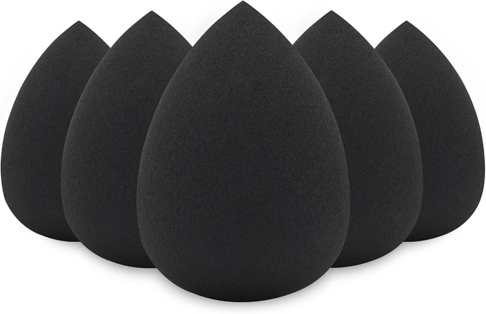 BEAKEY Makeup Sponge Set, 5 Pcs Black Foundation Blending Beauty Sponge, Flawless for Liquid, Cre... | Amazon (CA)