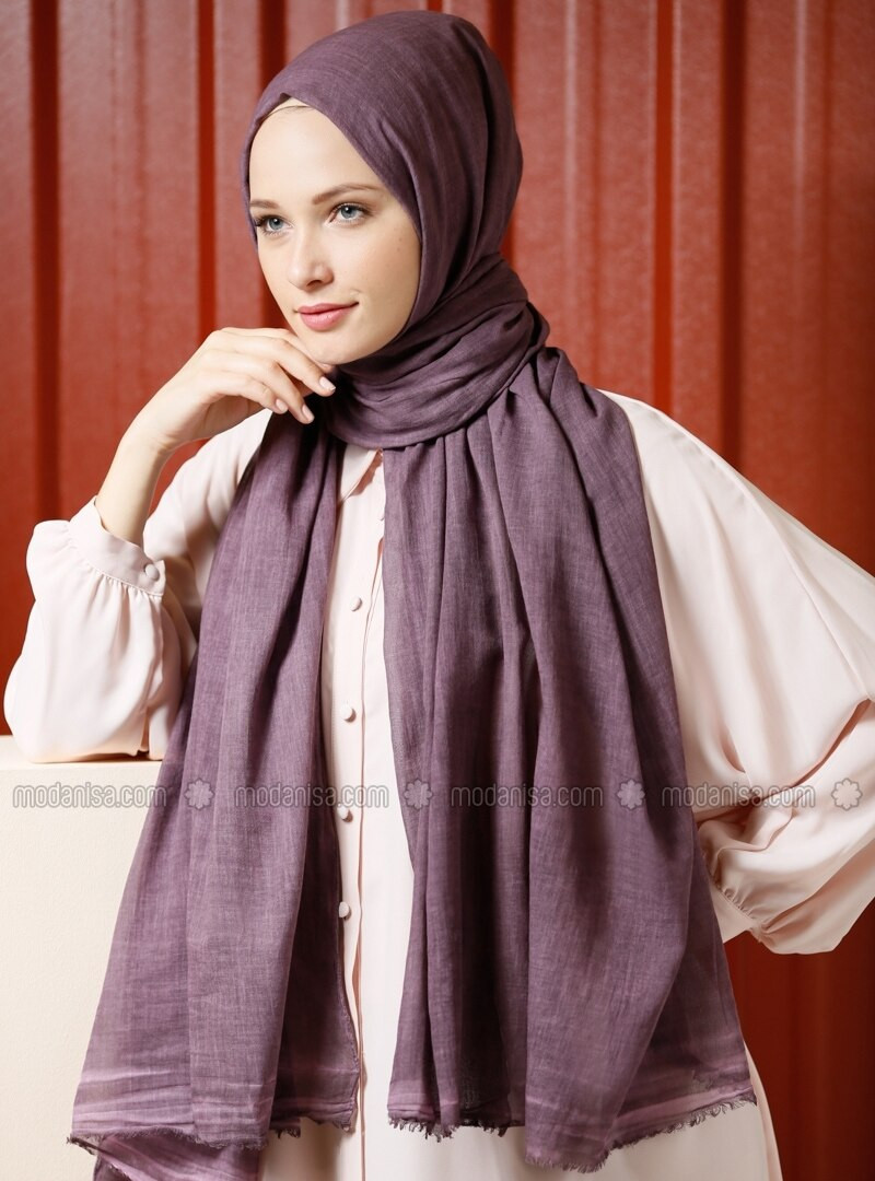 Pourpre - Unicolore - Coton - Châle - Tuva Şal | Modanisa FR