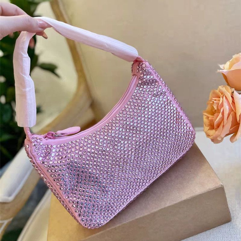 Luxury Bead Rhinestone Shoulder Bags Women Shiny Diamond Handbags Hobos Beading Baguettes Bling B... | DHGate