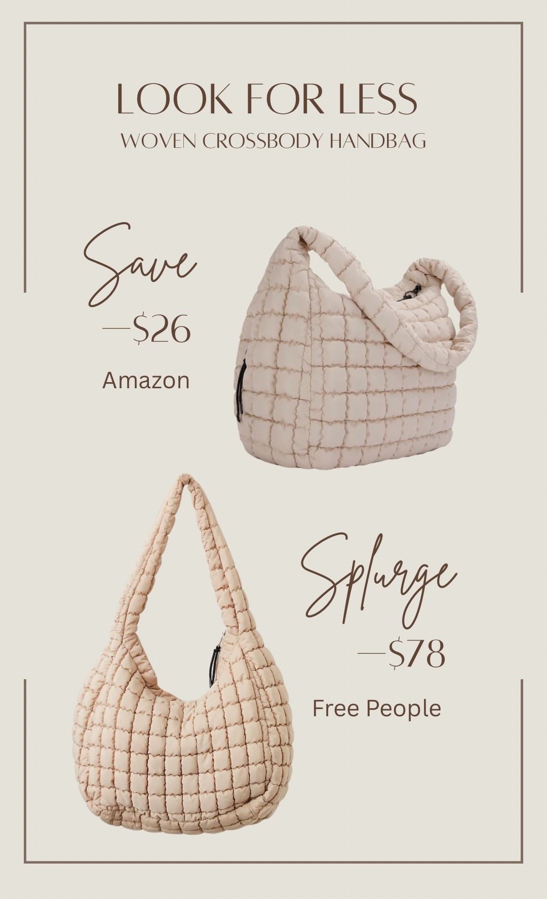 Check out my LTK feed for more! 
• Free People inspired bag! 🙌🏽 Save or Splurge?! 

#LTKItBag #LTKStyleTip #LTKFindsUnder50