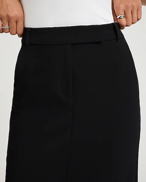 Editor Studio Stretch Twill High Waisted Maxi Skirt | Express