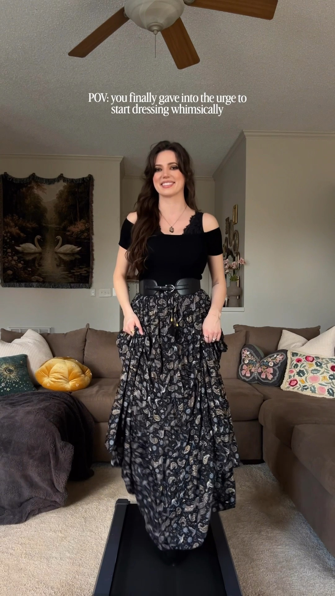 Started wearing whimsical outfits and I’m never going back 🖤✨☺️ paisley skirt and green duster are in the comments!

#LTKootd #LTKSeasonal