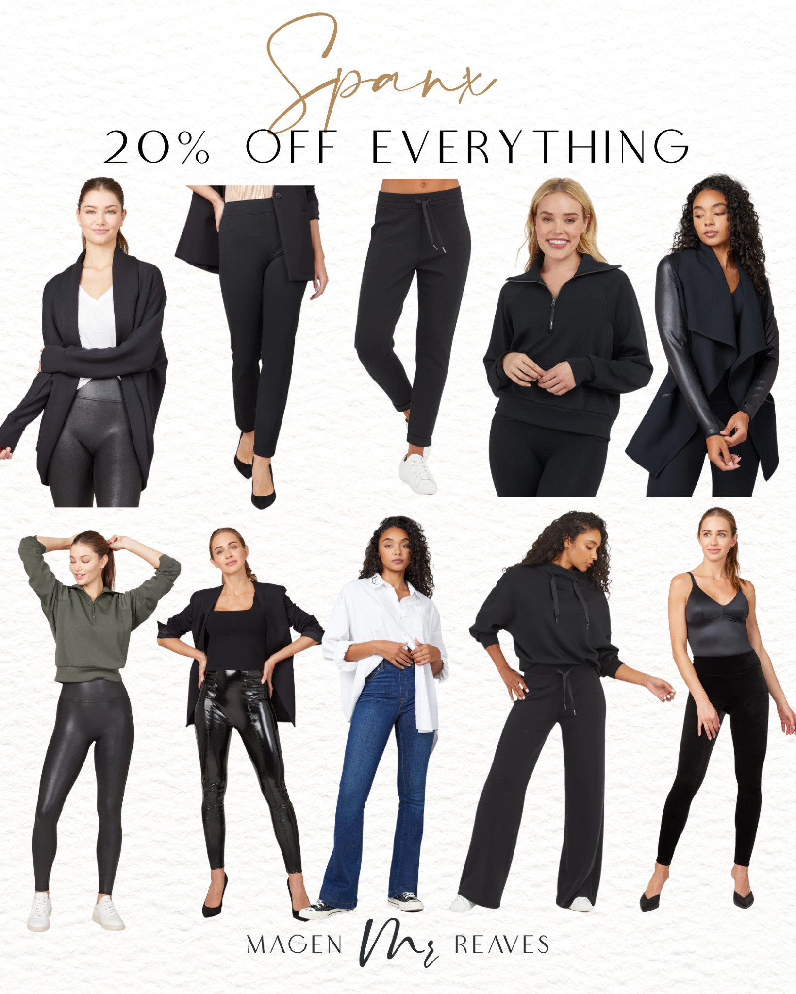 20% off everything at SPANX!!!

Faux leather leggings - air essentials set

#LTKCyberweek #LTKGiftGuide #LTKsalealert