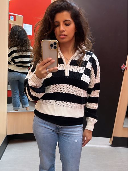 Love love this sweater. Comes in yellow and red too. Wearing small. #target #targetstyle 