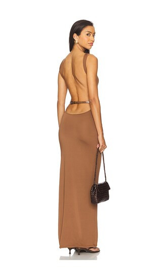 superdown Trista Maxi Dress in Chocolate. - size XS | Revolve Clothing (Global)