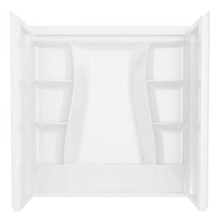 Delta Classic 500 60 in. W x 61.25 in. H x 30 in. D 3-Piece Direct-to-Stud Alcove Bathtub/Shower ... | The Home Depot