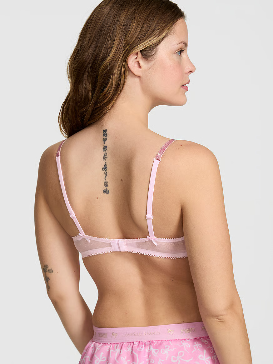Buy PINK x LoveShackFancy Bows Push-Up Balconette Bra, Pink Tulip - Order Bras online - PINK US | Victoria's Secret (US / CA )