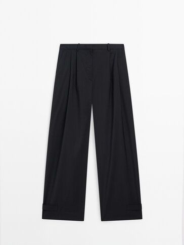 Darted trousers with adjustable hems - Studio | Massimo Dutti (US)