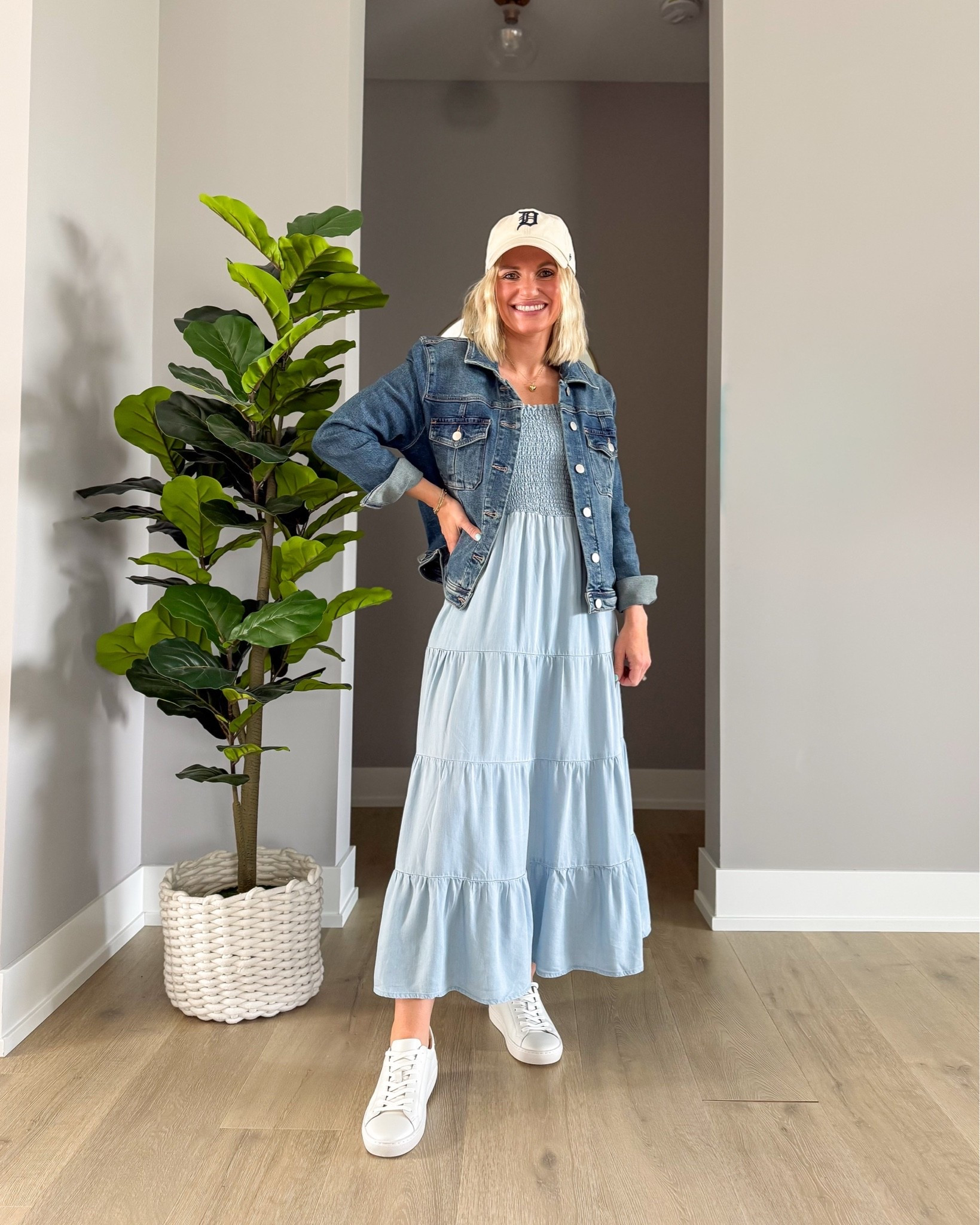 I love how the Grace dress can even  be dressed down and wore casually! ✨Use the code: DJXKATIE20 for 20% off at @Dear John Denim

#LTKootd #LTKPetite #LTKOver40