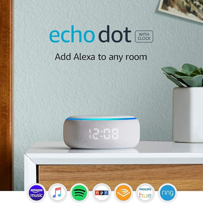 Echo Dot (3rd Gen) - Smart speaker with clock and Alexa - Sandstone | Amazon (US)
