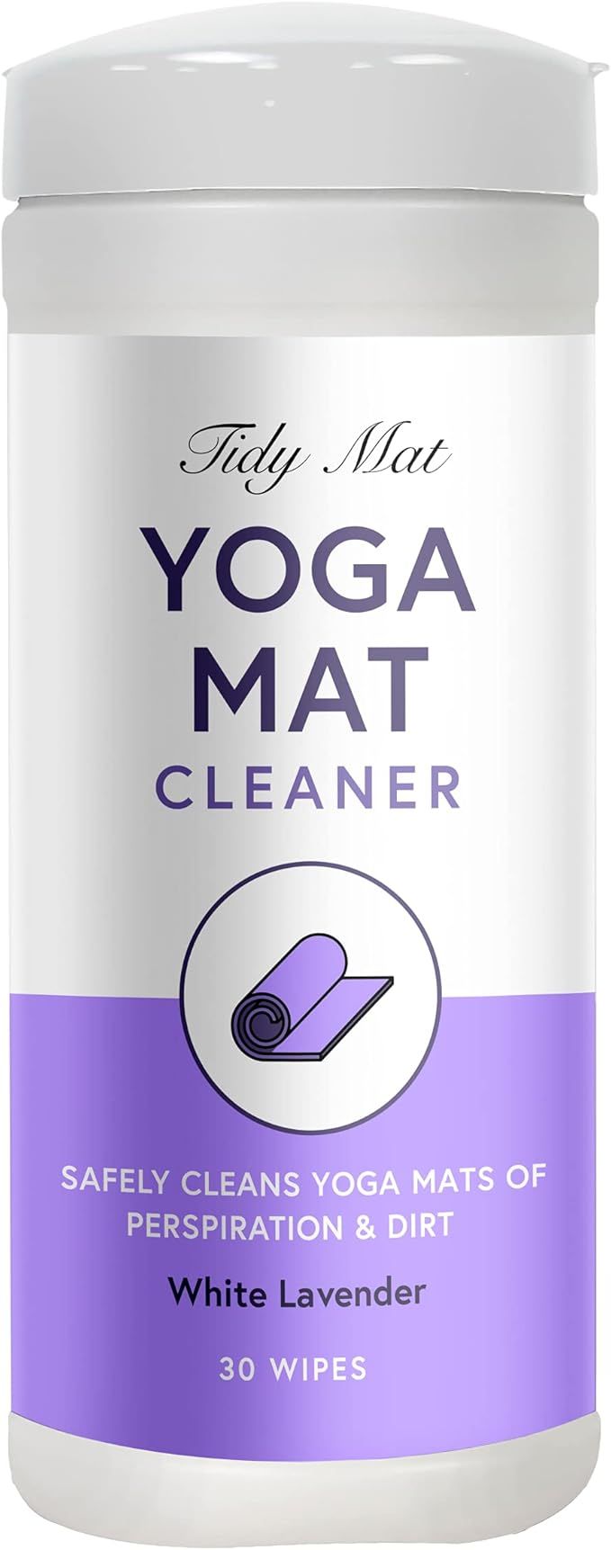 Tidy Mat Yoga Cleaning Wipes: Easily Cleans & Refreshes Yoga Mats - White Lavender Scent - 30 Cou... | Amazon (US)