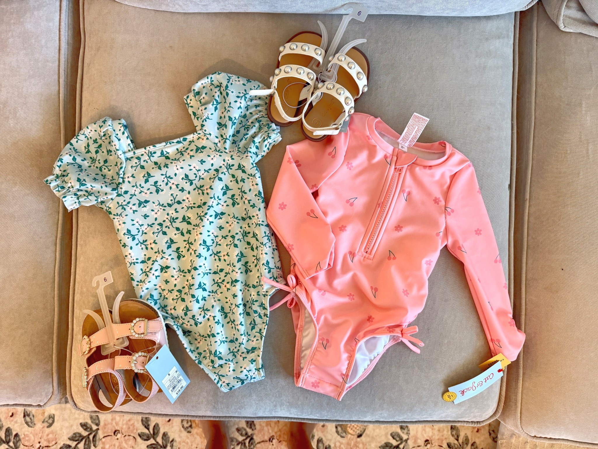 Target toddler/baby/kids finds! Girls swimsuit. Girls shoes. Kids swimsuit. Beach. Pool. Summer. Rashguard. Sandals. Flip flop. 

#LTKKids #LTKSeasonal #LTKBaby