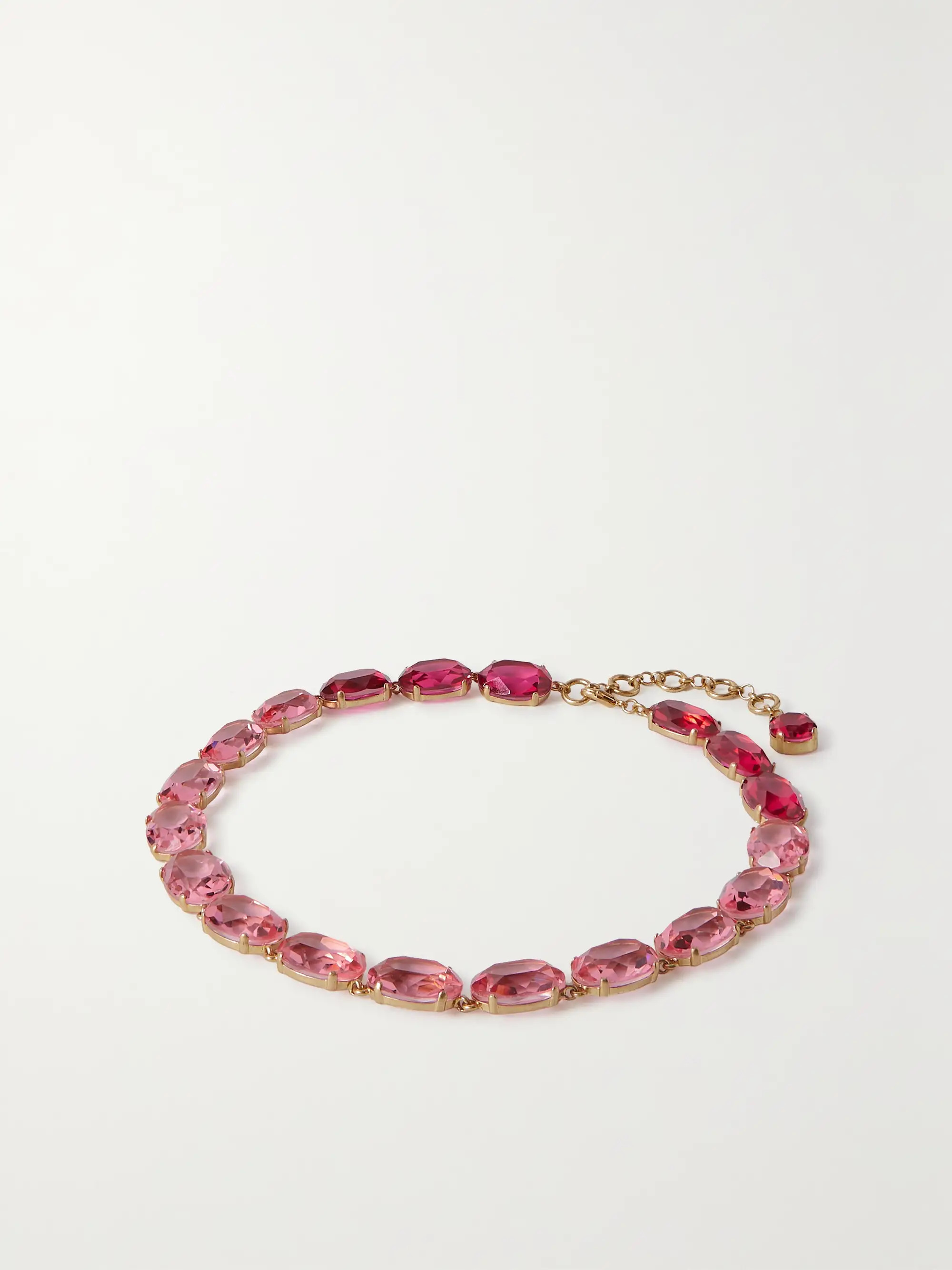 Gold-tone crystal necklace | NET-A-PORTER (US)