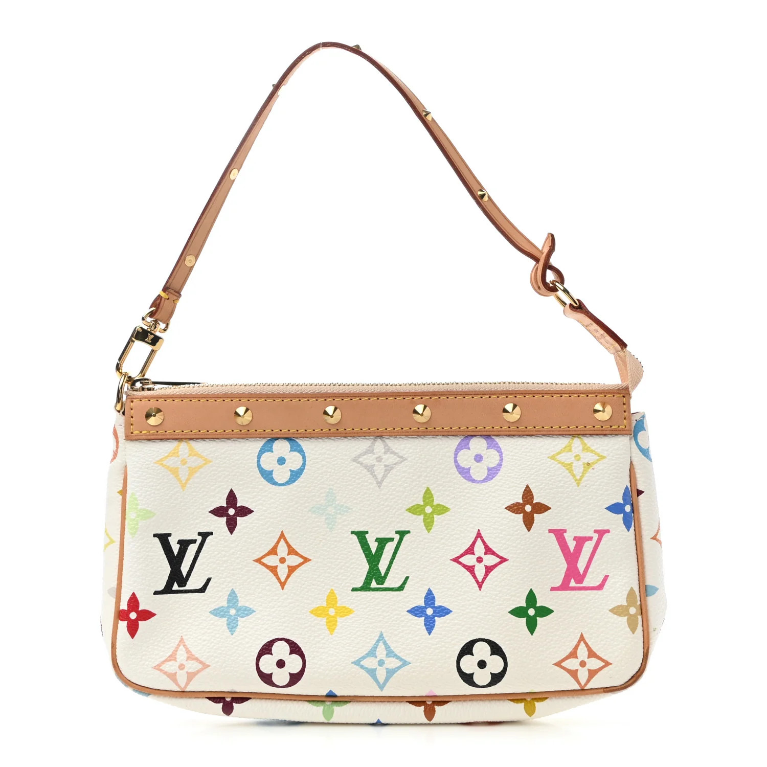 LOUIS VUITTON Monogram Multicolor Pochette Accessories White | FASHIONPHILE | Fashionphile