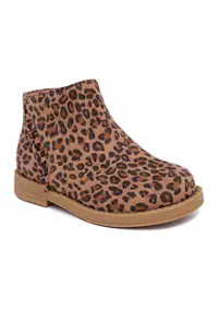 Sugar Toddler Girls Lil Edie Ruffle Leopard Chelsea Booties | Belk