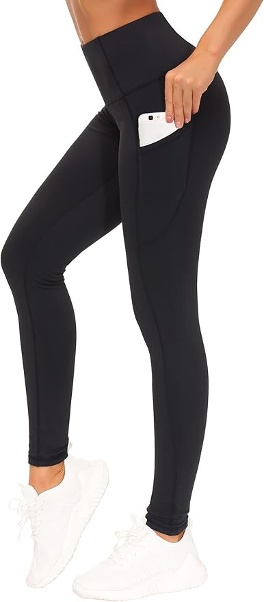 THE GYM PEOPLE Thick High Waist Yoga Pants with Pockets Fleece Lined Tummy Control Workout Leggin... | Amazon (US)
