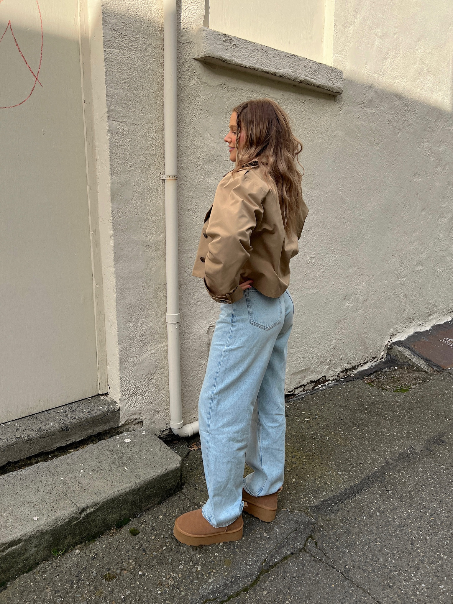 Jeans (29R) + shirt (M) + cropped trench (size down) 


#LTKsalealert #LTKunder100