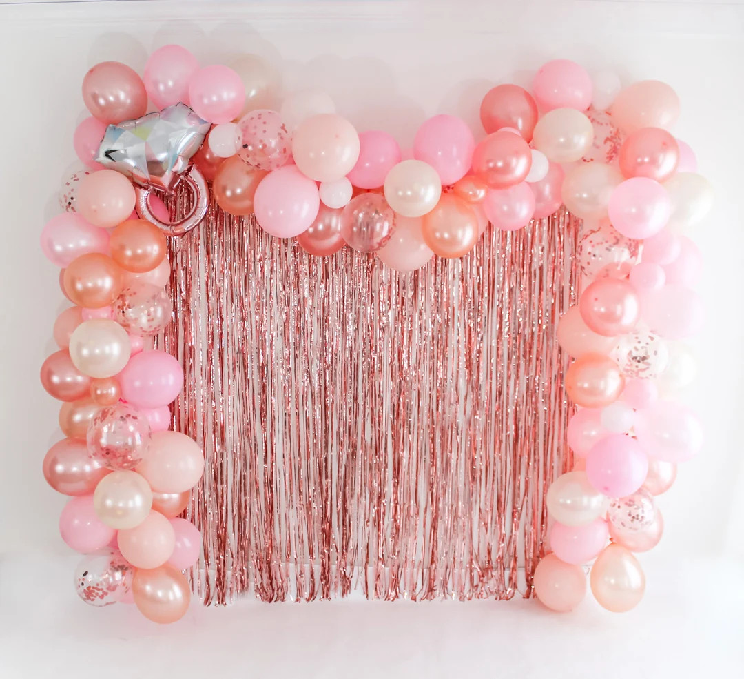 Rose Gold Balloon Garland Kit | Rose Gold Balloon Arch | Rose Gold Bridal Shower | Rose Gold Bach... | Etsy (US)