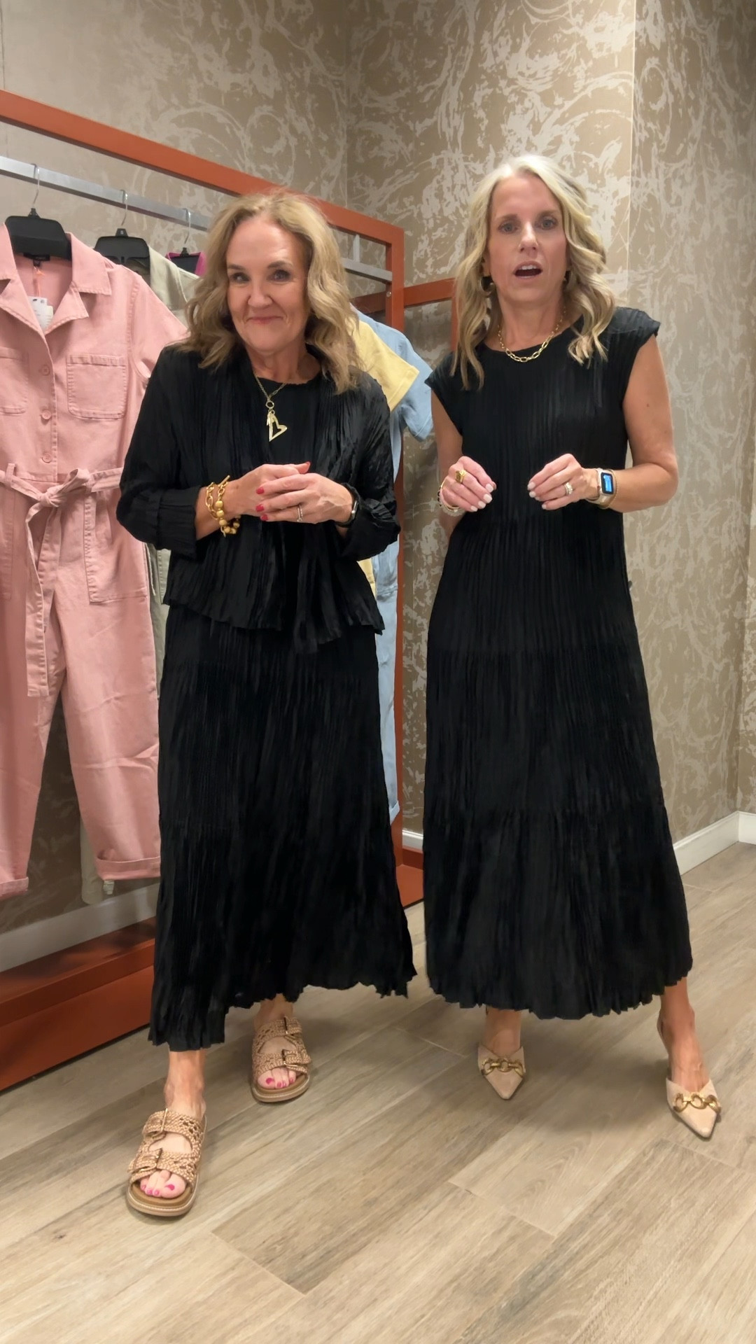 Eileen Fisher is a lifestyle brand. Gorgeous natural fibers, relaxed comfortable styles. Pieces you’ll have in your closet forever. It’ll always work. I’m wearing a medium. 
20% off my Allie Bess jewelry code NANETTE20
15% off my favorite bra code nanettefs15

LBD little black dress cruise wear wedding guest dress formal dress 

#LTKWedding #LTKOver40 #LTKWatchNow