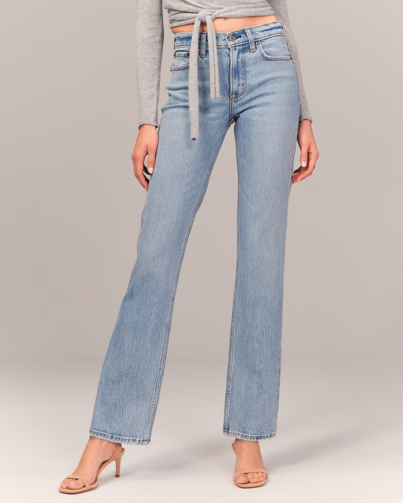 Mid Rise Straight Jean | Abercrombie & Fitch (US)