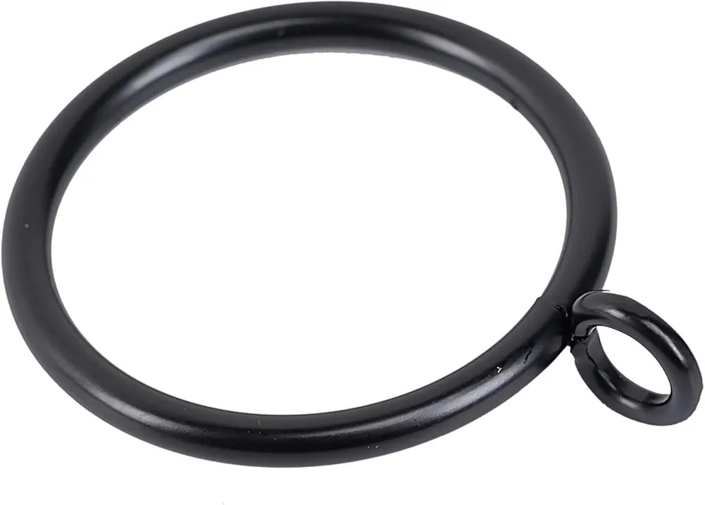 Curtain Rings with Eyelet for Curtain Rods 1.5 Inch Inner Diameter Metal Drapery Eyelet Curtain R... | Amazon (US)