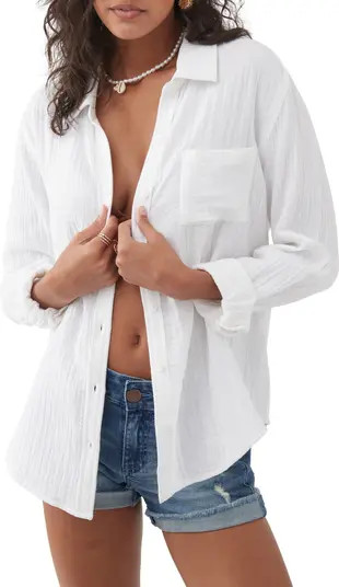 O'Neill Leni Cotton Gauze Button-Up Shirt | Nordstrom | Nordstrom