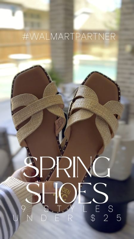 @Walmart Spring/Summer shoes UNDER $25!!!! And actually most of these seen here are even UNDER $15!!! Comment SHOES and I’ll send over the deets! 👡😍
.
Which ones are your fave?! I’m loving the mules!!! Oh and the white with the gold buckle! 
#walmartpartner #walmartfashion @walmartfashion #springfashion #shoes #sandals #sandalweather 

#LTKsalealert #LTKshoecrush #LTKVideo