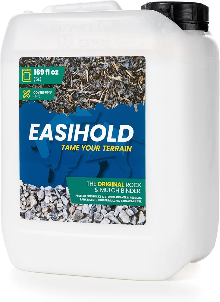 Easihold Gravel Binder 1.3 Gallon – Mulch & Max Rock Glue for Landscaping, Pea Gravel, Stones, ... | Amazon (US)