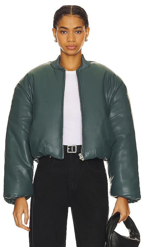 BLANKNYC Faux Leather Jacket in Teal. - size S (also in L, XS) | Revolve Clothing (Global)