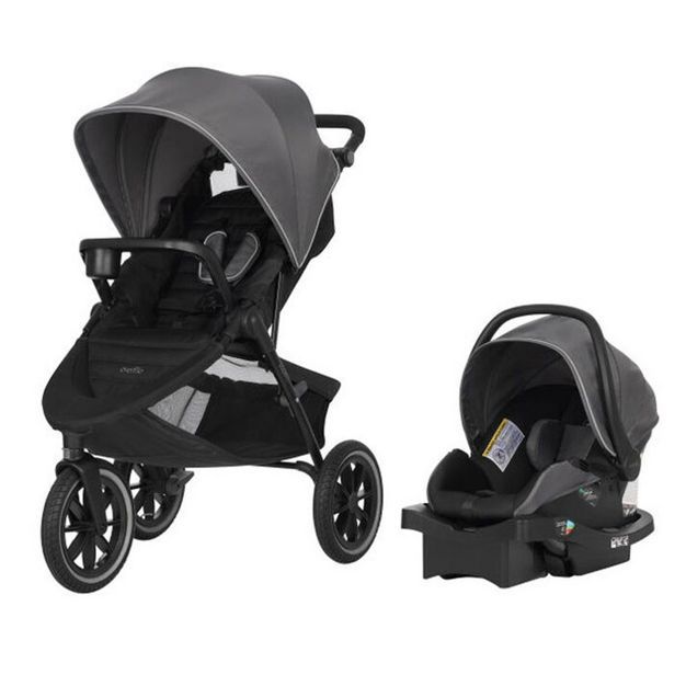 Evenflo Folio3 3 Wheel Stroll and Jog Baby Travel System Stroller with Sturdy LiteMax Infant Car ... | Target