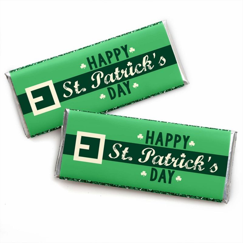 Big Dot of Happiness St. Patrick's Day - Candy Bar Wrapper Saint Patty's Day Party Favors - Set o... | Target