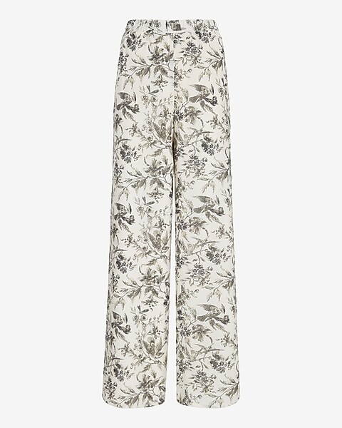 Super High Waisted Printed Wide Leg Pant | Express
