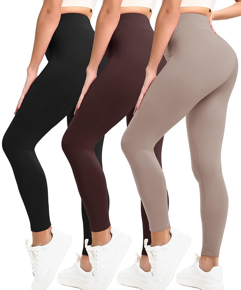 Natural Feelings Buttercloud 3 Pack Leggings for Women-High Waisted Buttery Soft Yoga Pants Loung... | Amazon (US)