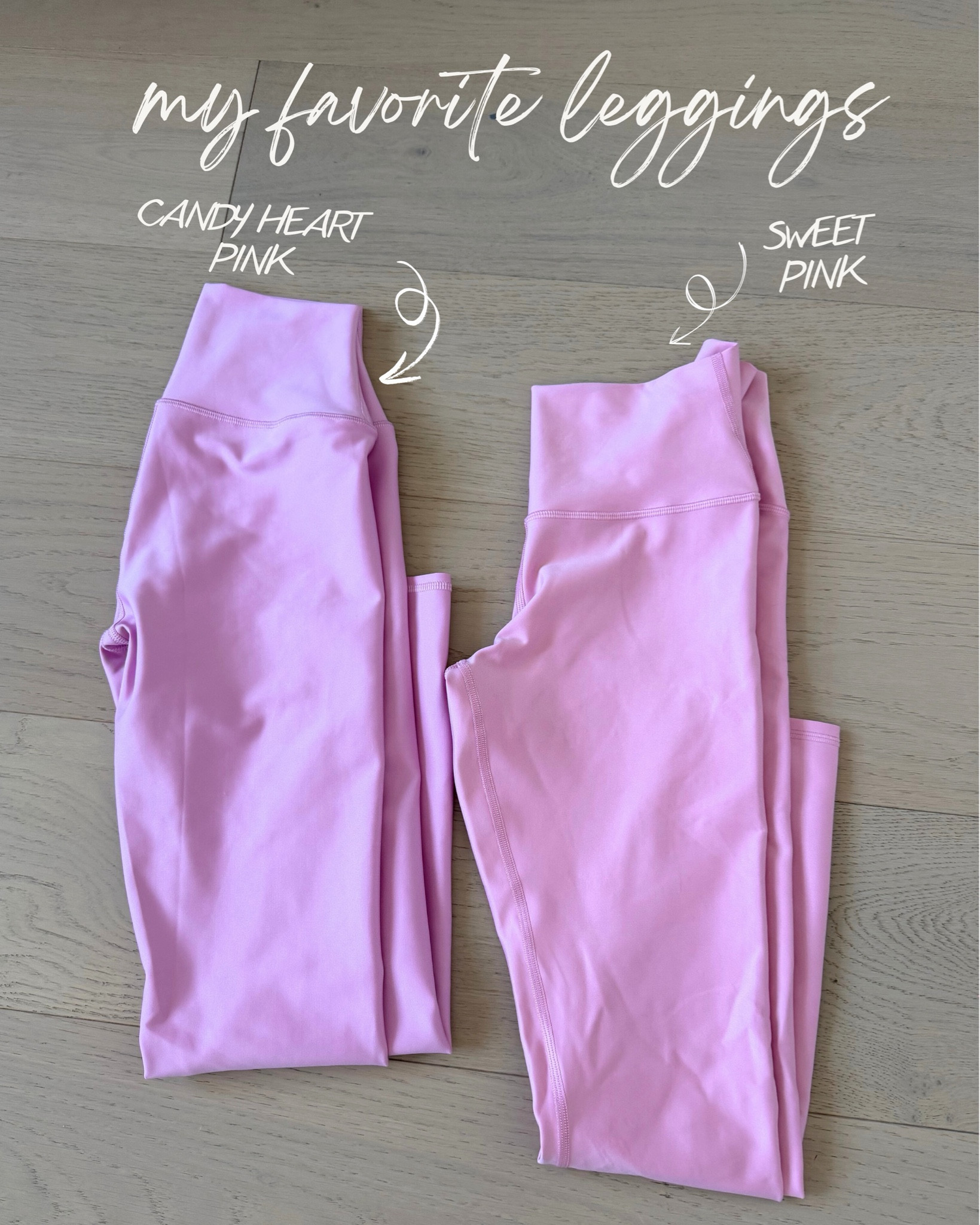 The 7/8 High Waist Airlift leggings from ALO are my FAVES. I wear my TTS Small. I’m obsessed with the brand-new pink shade: Candy Heart Pink 💗 Here’s what it looks like in comparison to my old Sweet Pink pair 🎀



#LTKValentine #LTKootd #LTKfitnessgoals