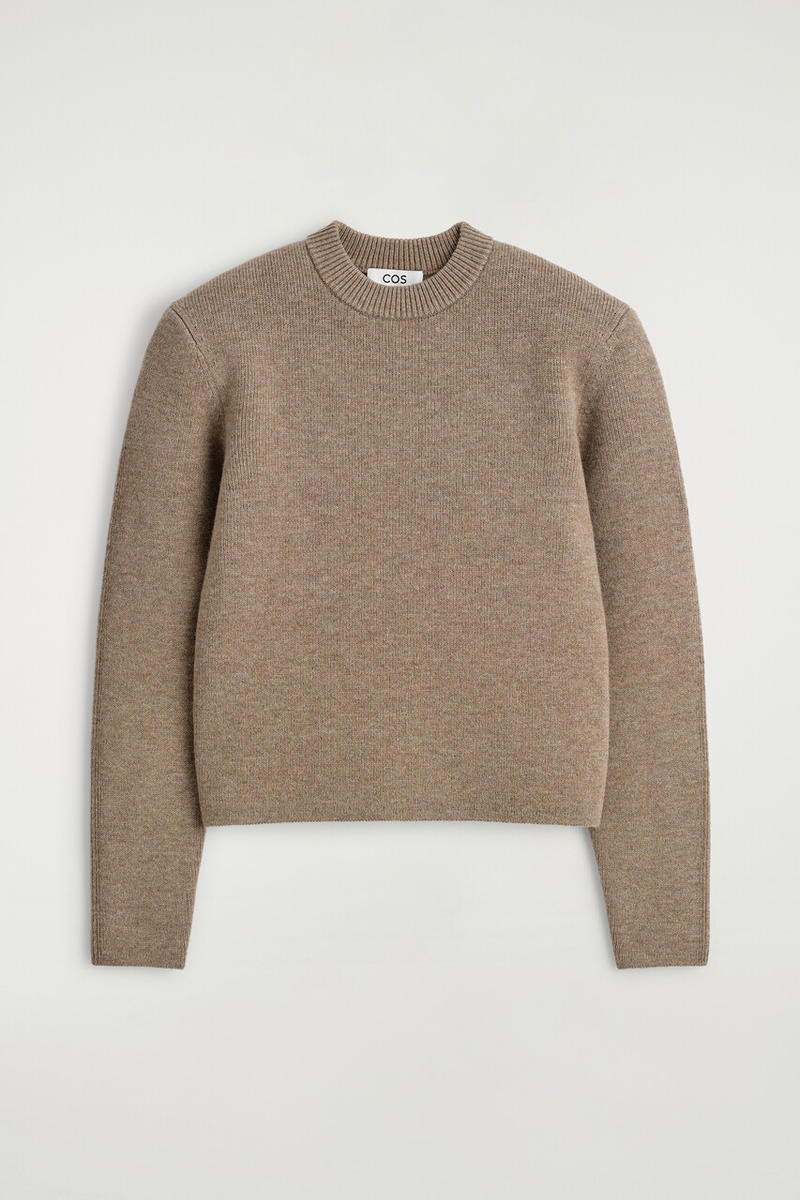 Sculpted-Shoulder Merino Wool Jumper | COS UK
