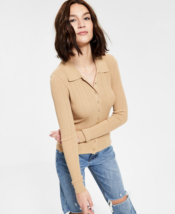 Textured Button Up Blouse | Macys (US)