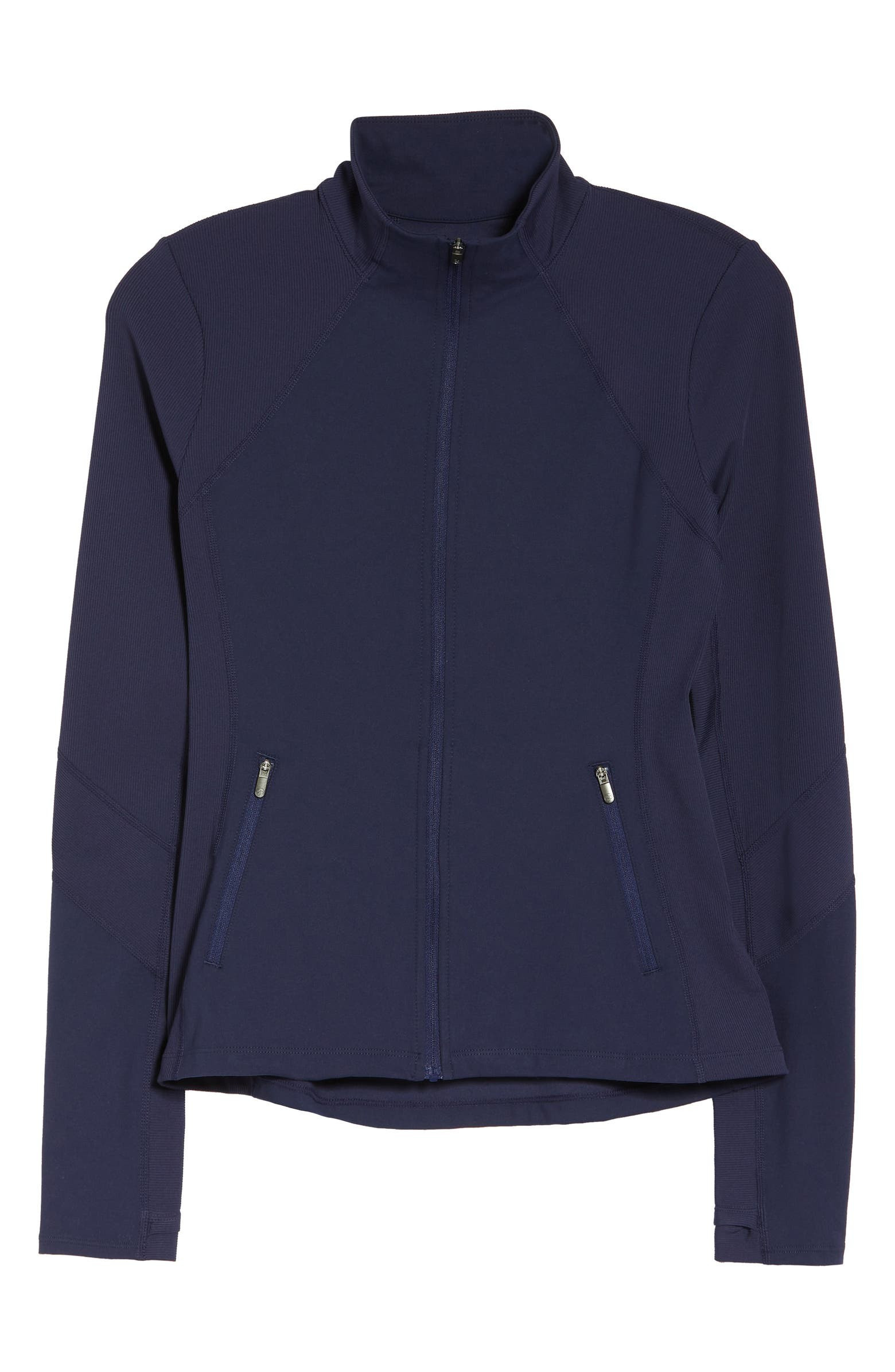 Studio Lite Ribbed Detail Track Jacket | Nordstrom