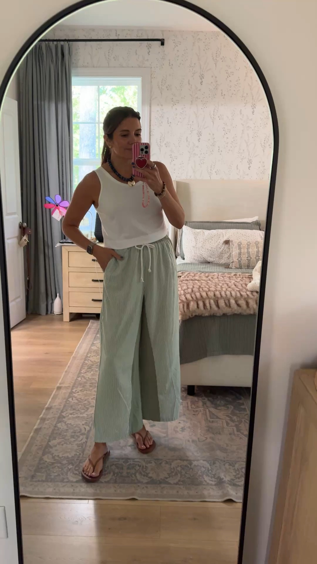 Outfit of the day— small tank, medium pants, flip flops tts! I’m 5’7”

#LTKTall #LTKOver40 #LTKootd