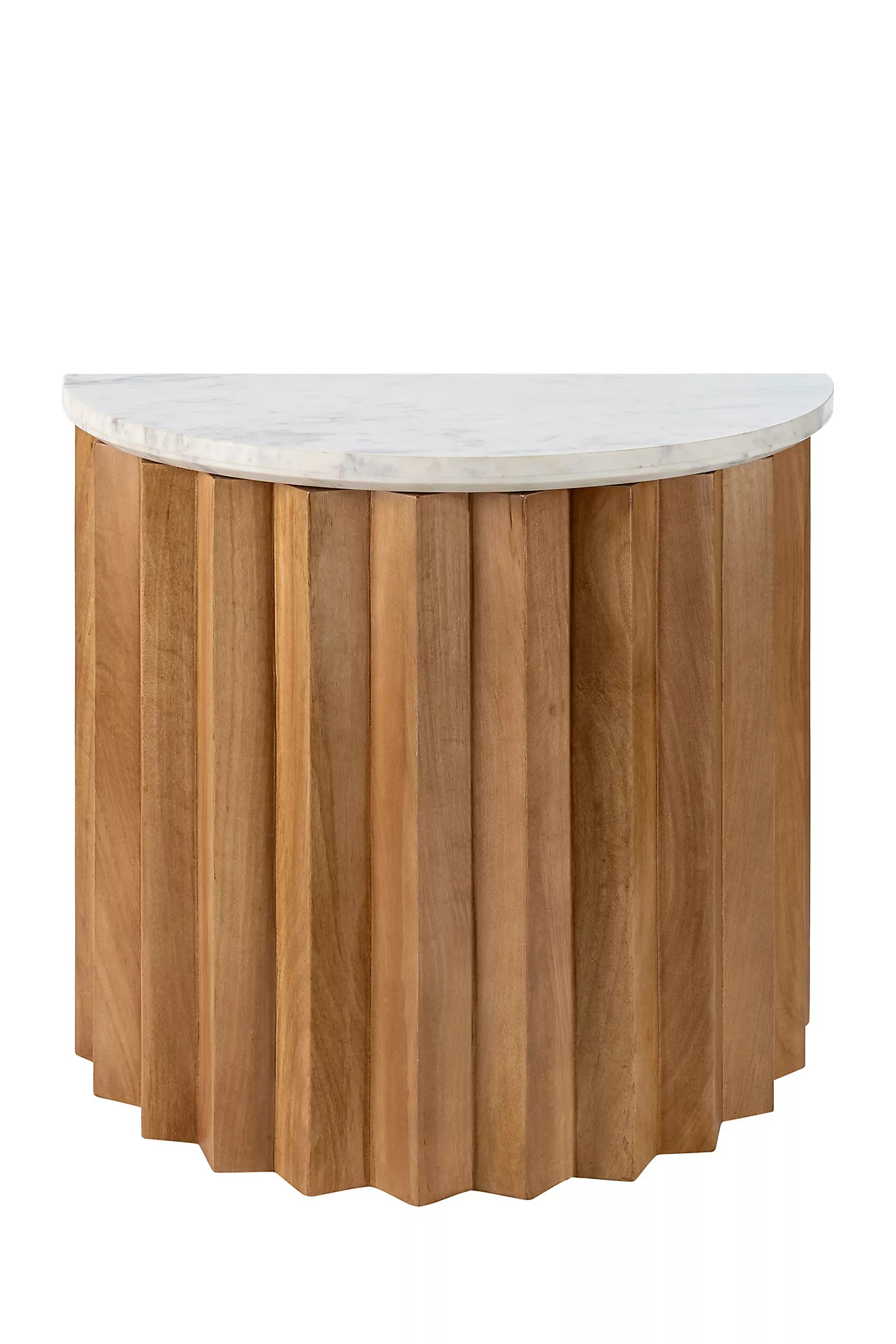 Piestra Marble-Top Demilune End Table | Anthropologie (US)