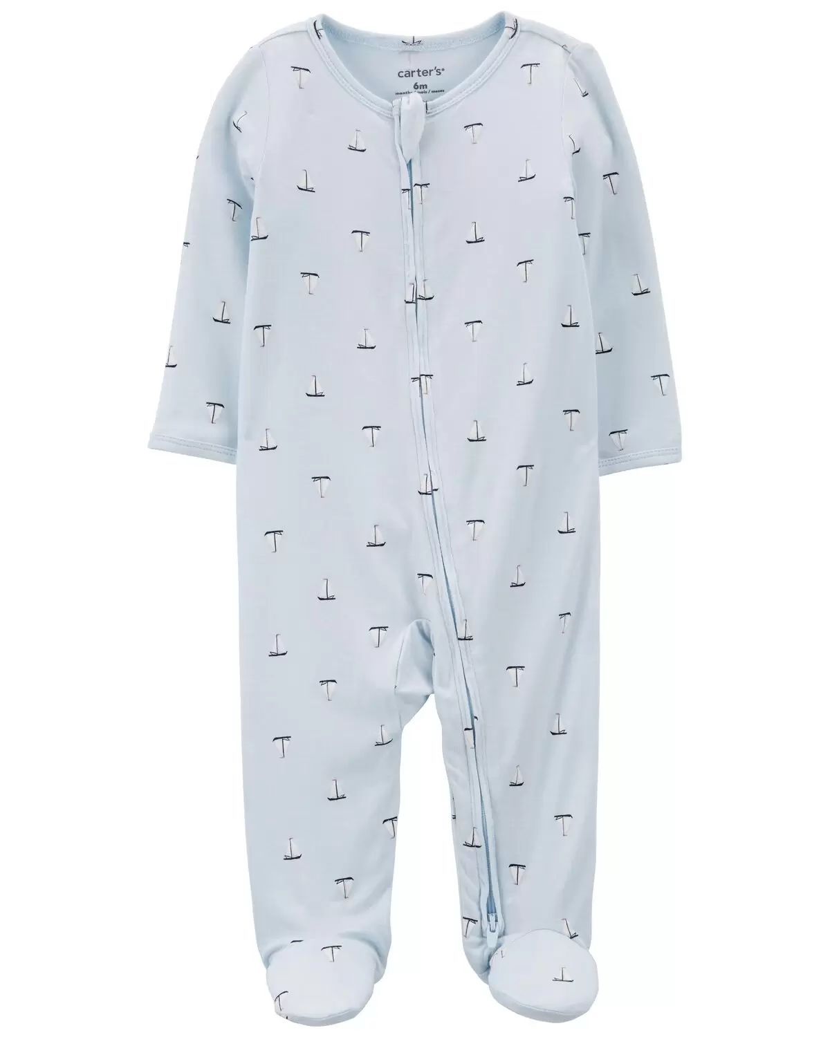 Blue Baby Sailboat Zip-Up PurelySoft Sleep & Play Pajamas | carters.com | Carter's