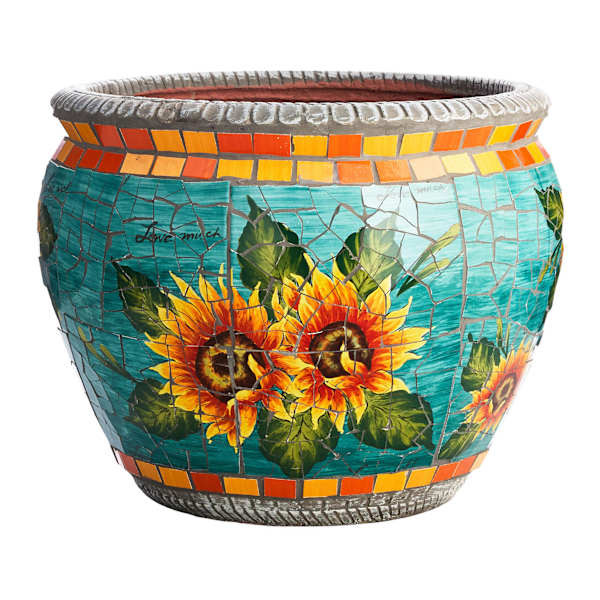 Sunflower Mosaic Tile Ceramic Outdoor Planter, Extra Large








	
		
		
			
				4.8
			
			
		... | At Home