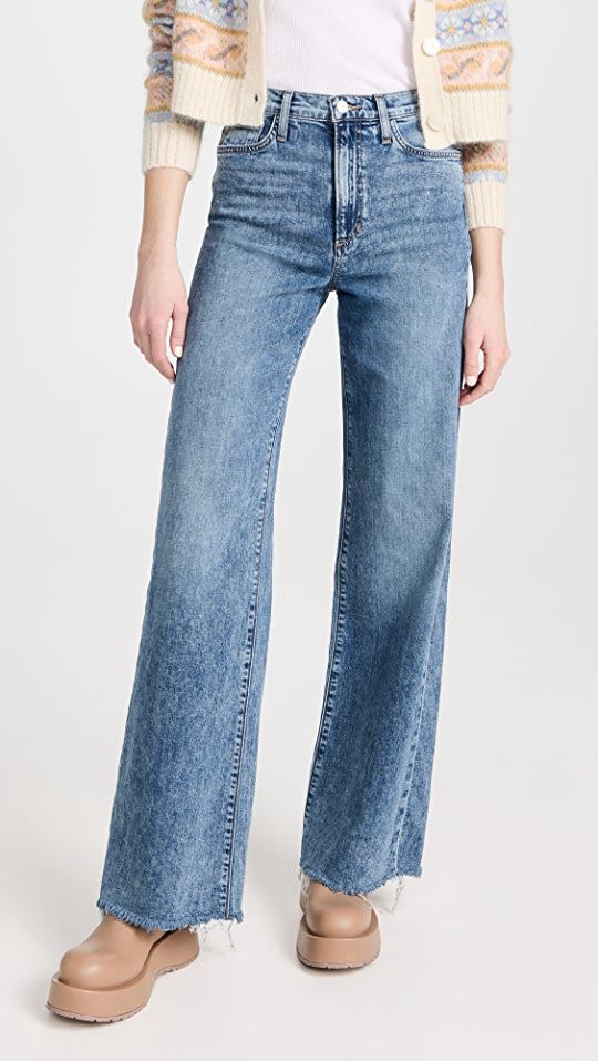 Joe's Jeans The Mia Wide Leg Jeans with Frayed Hem | SHOPBOP | Shopbop