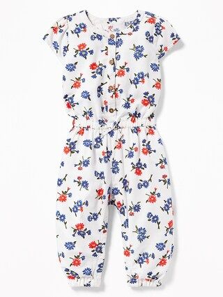 Printed Linen-Blend Jumpsuit for Baby | Old Navy US