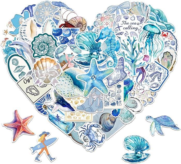 100 PCS Romance Book Stickers for Ocean, Cute Luggage Stickers Waterproof Stickers Waterproof for... | Amazon (US)
